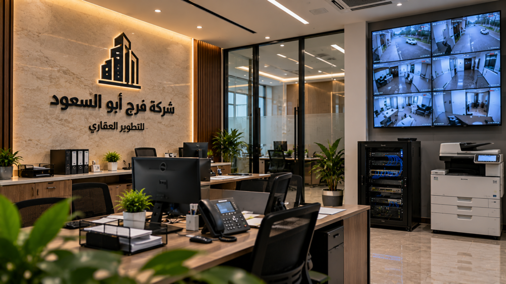 مشروع شركة فرج أبو السعود – الشبكات والسيرفر والمراقبة ونظام Syncro